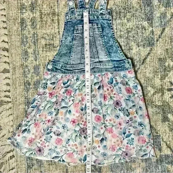 Jordache | Girls' Acid Wash Denim Skirtall Dress | Size 7/8 - Picture 10 of 15